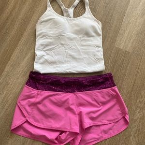Pink lululemon Speed Shorts